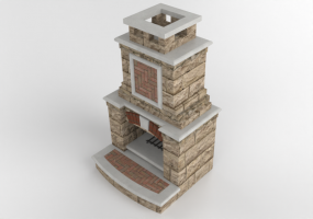 Camini 3D - Camino a legna in pietra - Belgard - Tuscany