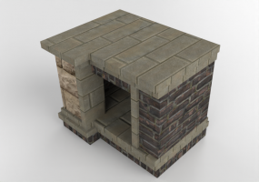 3D Zubehör - Brennholholzschrank aus Stein - Belgard - Nottingham