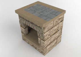 3D Zubehör - Brennholholzschrank aus Stein - Belgard - Wexford