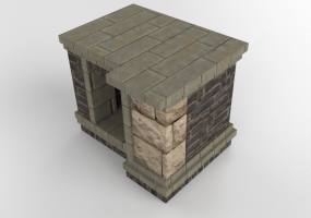 3D Zubehör - Brennholholzschrank aus Stein - Belgard - Nottingham