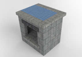 3D Zubehör - Brennholholzschrank aus Stein - Belgard - Cordova