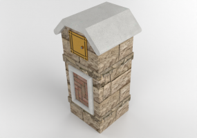 3D Zubehör - Briefkasten aus Stein - Belgard - Tuscany