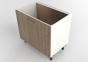 底部 - Sink base in lacquered wood - Finsa
