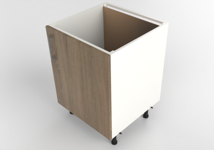 Armoires inférieures 3D - Base évier en bois laqué - Finsa...