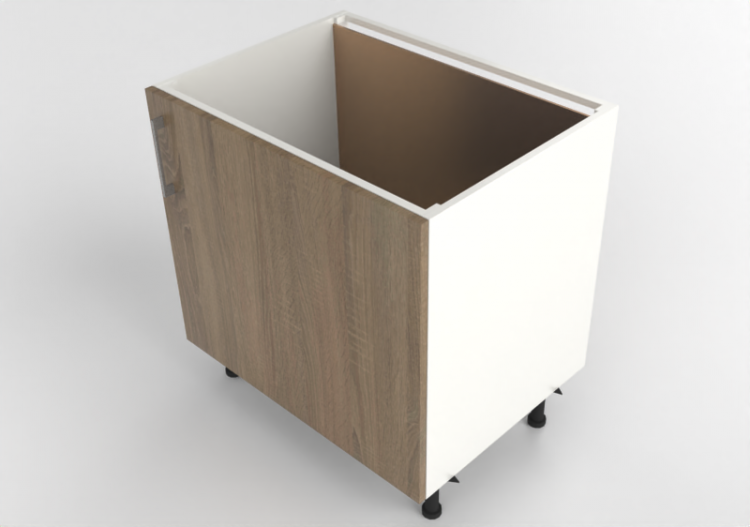 3D Unterschränke - Spülenunterschrank aus lackiertem Holz -...