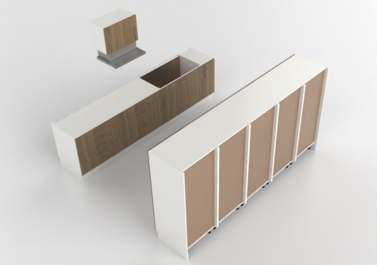 Cocinas 3D - Cocina completa con electrodomésticos - Finsa...