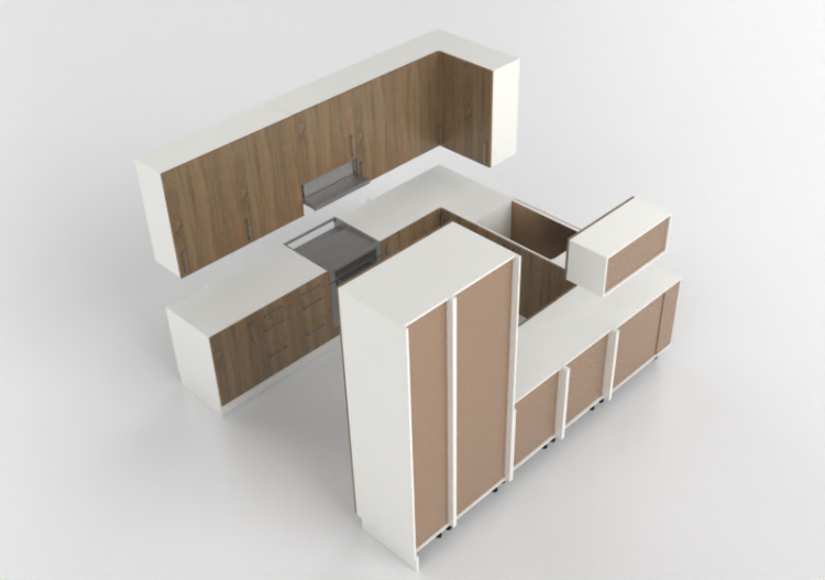 Cucine 3D - Cucina completa di elettrodomestici - Finsa -...