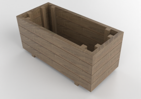 Bancos y Macetas 3D - Macetero de madera - Finsa - KIT067