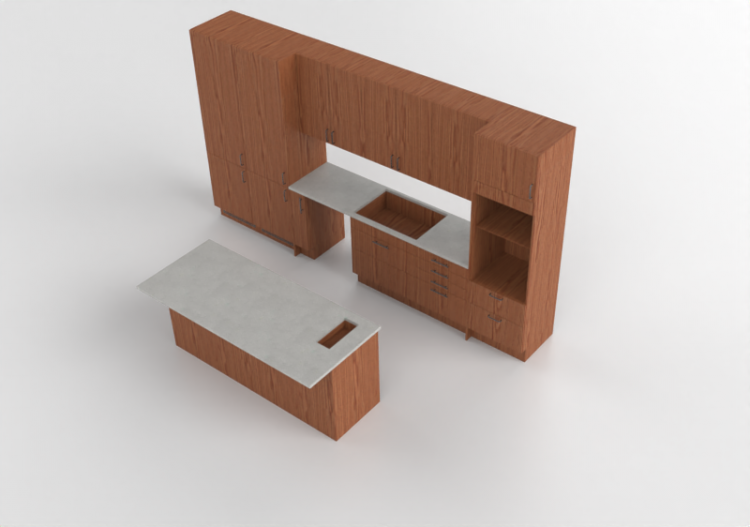 Cozinhas 3D - Cozinha mobilada - Marbodal - ACCA software