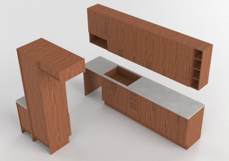 Cozinhas 3D - Cozinha mobilada - Marbodal - ACCA software