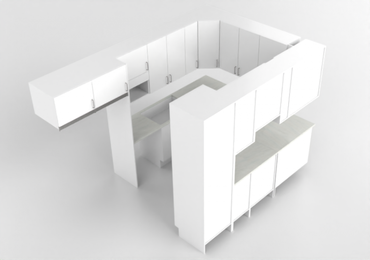 Cozinhas 3D - Cozinha mobilada - Marbodal - ACCA software
