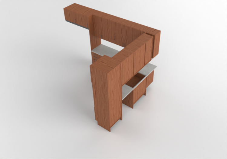 Cozinhas 3D - Cozinha mobilada - Marbodal - ACCA software
