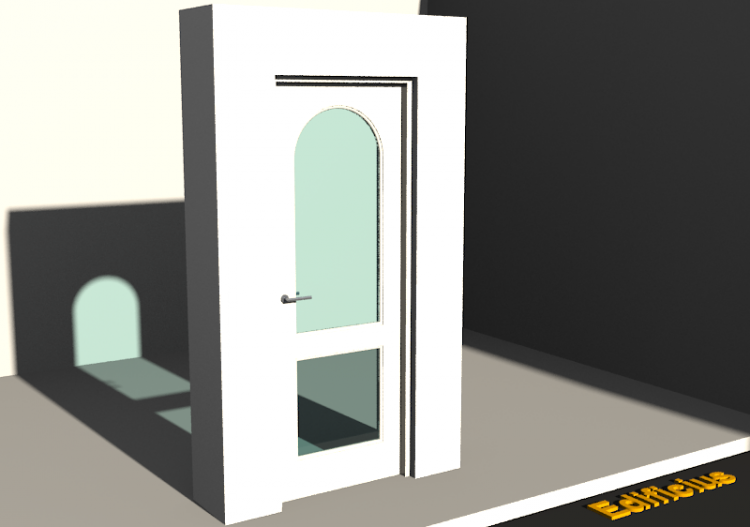 Esquadria 3D - Almofadada P[R] 1FB[2V_AR] - ACCA software