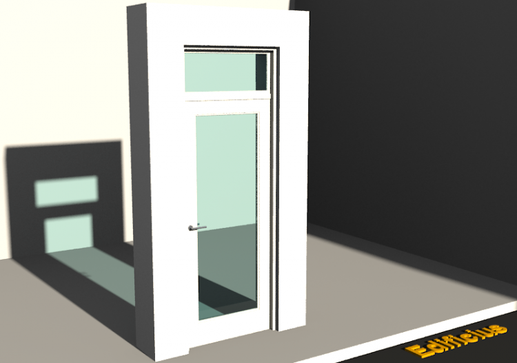 3D Tür/Fenster - Kassettentür T[R] 1DF[1G]+1OBL - ACCA...