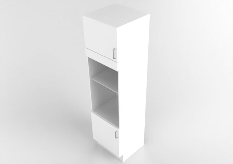 3D Möbel - Hoher Holzschrank lackiert - Marbodal - Aspekt -...