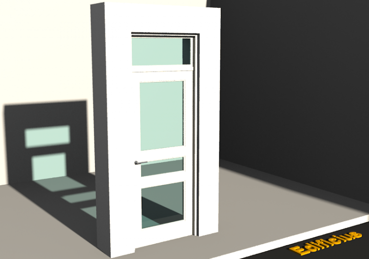 3D Tür/Fenster - Kassettentür T[R] 1DF[3G]+1OBL - ACCA...