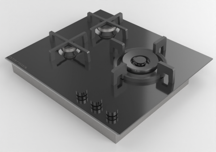 3D Electrical Appliances - Gas hob - Fisher & Paykel -...