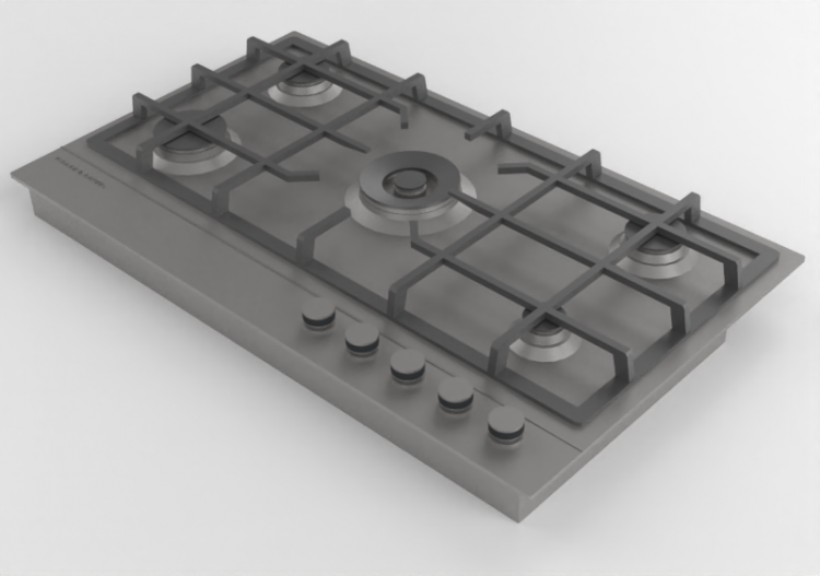 Electrodomésticos 3D - Placa de cocina a gas - Fisher &...