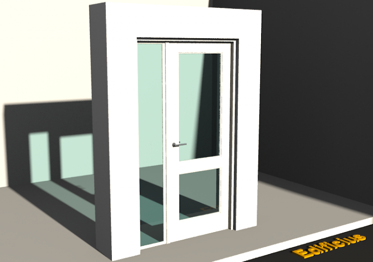 Esquadria 3D - Almofadada P[R] 1FB[2V]+1BANDLAT - ACCA...