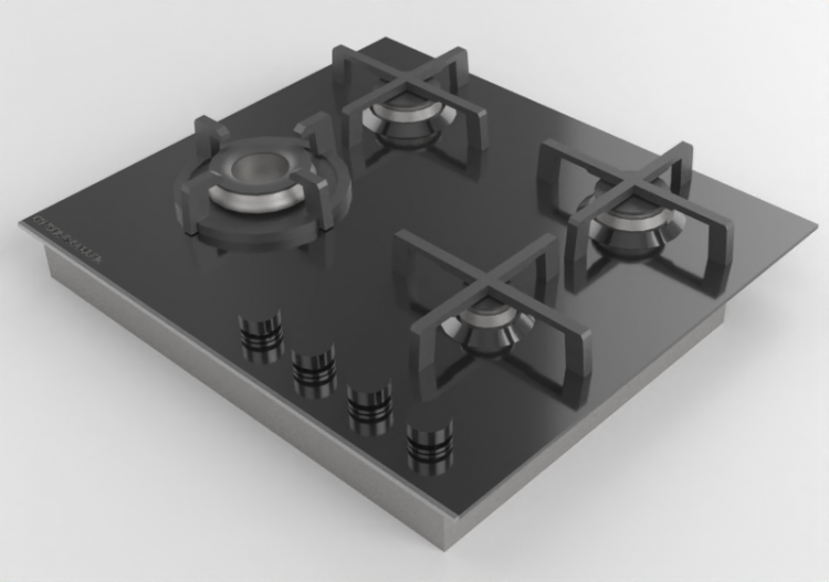 3D Electrical Appliances - Gas hob - Fisher & Paykel -...
