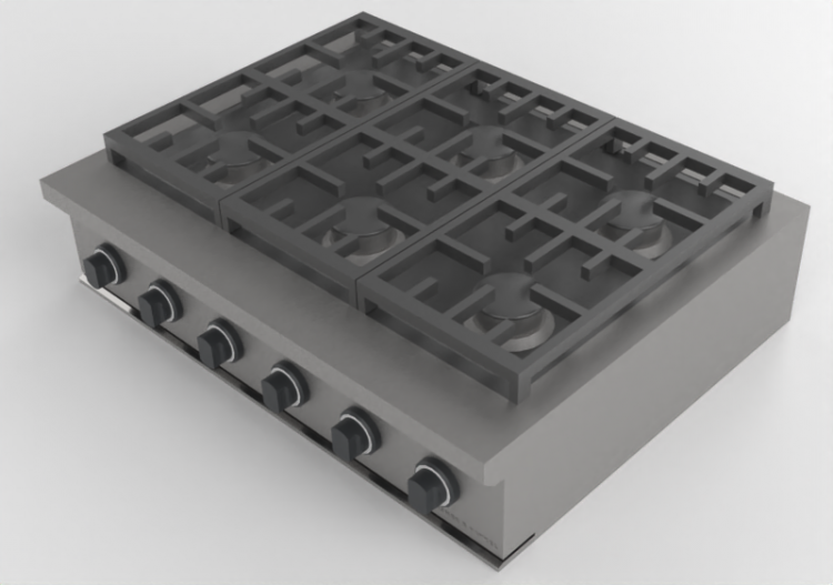 Eletrodomésticos 3D - Fogão a gás - Fisher & Paykel - CPV3...