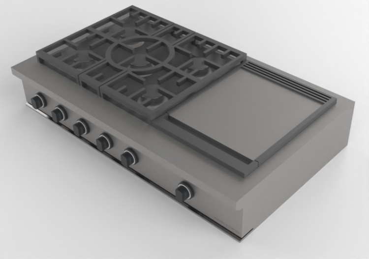 Electrodomésticos 3D - Placa de cocina a gas - Fisher &...