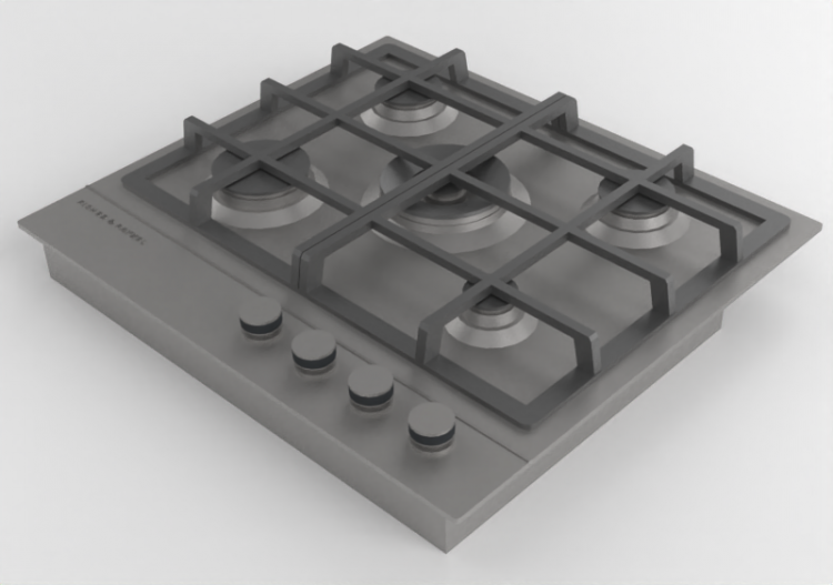 Elettrodomestici 3D - Piano cottura a gas - Fisher & Paykel...