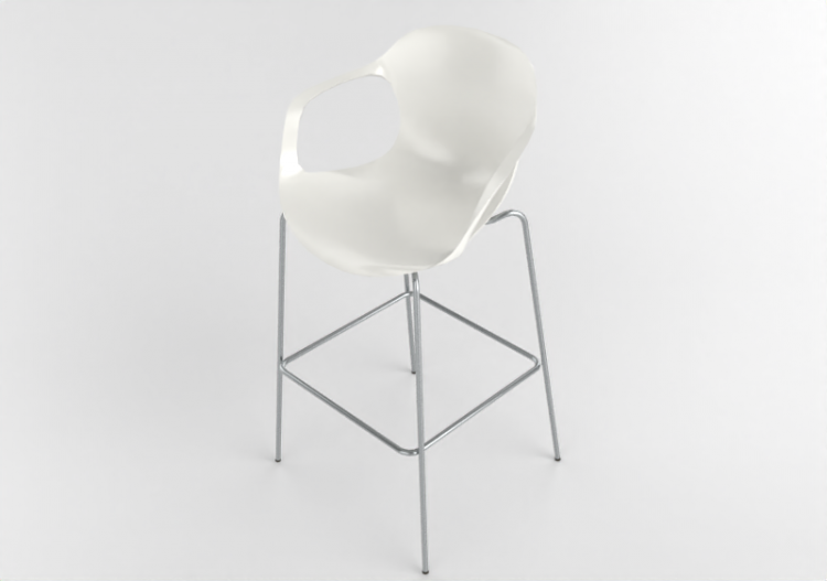Cadeira 3D - Banqueta de plástico - Fritz Hansen - NAP -...