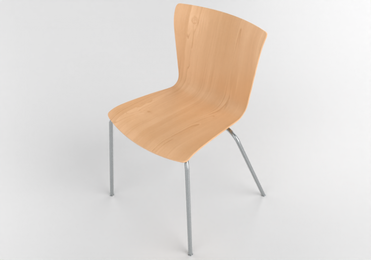Sedie 3D - Sedia con seduta in legno - Fritz Hansen - Vico...