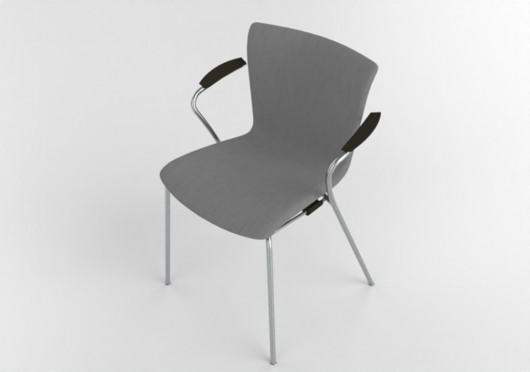 3D Stühle - Stuhl mit gepolstertem Sitz-Teil - Fritz Hansen...