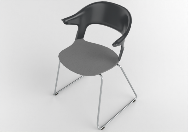 Cadeira 3D - Cadeira com assento em tecido - Fritz Hansen -...