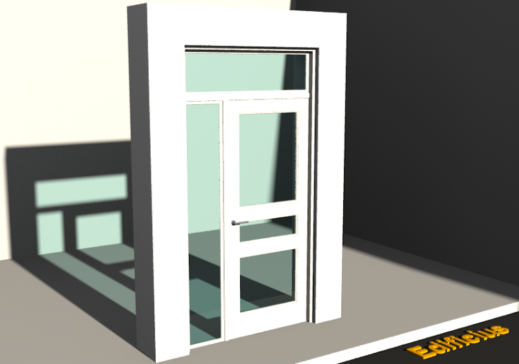 3D Tür/Fenster - Kassettentür T[R] 1DF[3G]+1SL+1OBL - ACCA...