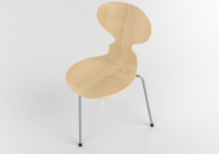 3D Stühle - Stuhl mit Sitz-Teil aus Holz - Fritz Hansen -...