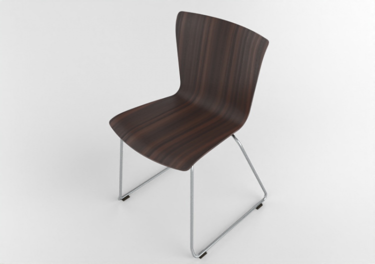 3D Chairs - Chair with wooden seat - Fritz Hansen - Vico...