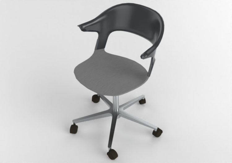 Sillas 3D - Silla con asiento de tela - Fritz Hansen - Pair...