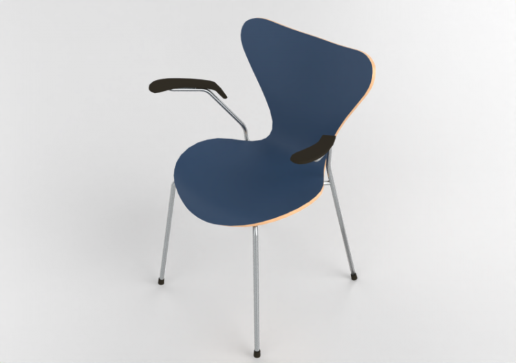 椅子 - Chair with upholstered seat - Fritz Hansen - Serie 7 -...