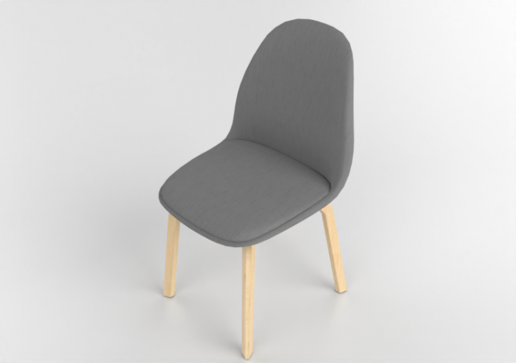 Sillas 3D - Silla con asiento de tela - Fritz Hansen -...