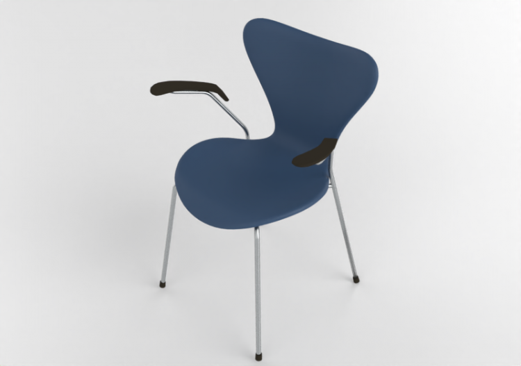 椅子 - Chair with upholstered seat - Fritz Hansen - Serie 7 -...