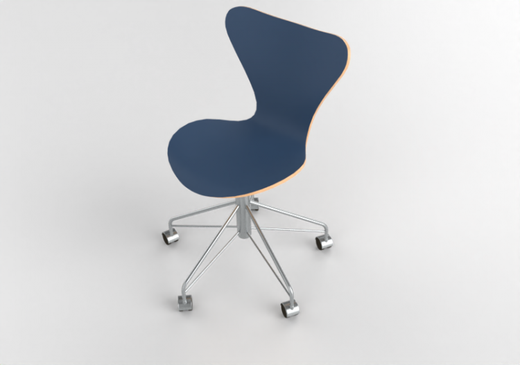 3D Stühle - Stuhl mit überzogenen Sitz-Teil - Fritz Hansen...
