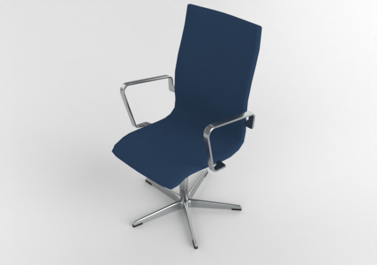Sillas 3D - Silla giratoria de tela - Fritz Hansen - Oxford...