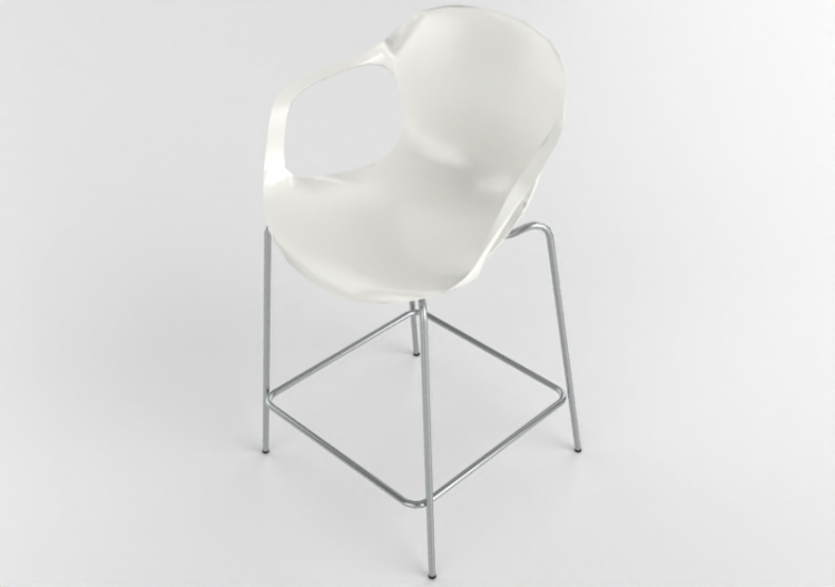 Cadeira 3D - Banqueta de plástico - Fritz Hansen - NAP -...