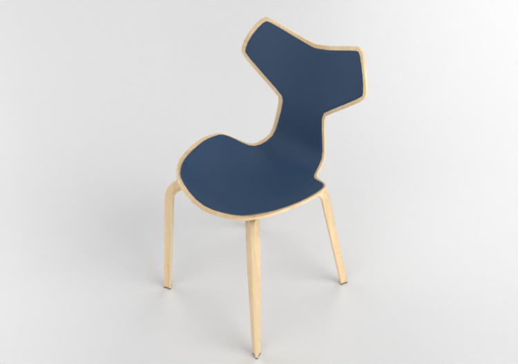 Sedie 3D - Sedia in tessuto - Fritz Hansen - Grand Prix -...