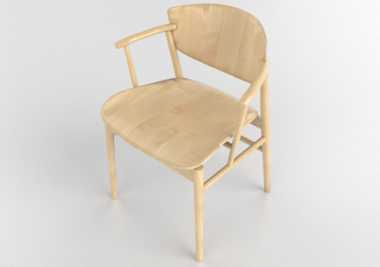 Sedie 3D - Sedia in legno - Fritz Hansen - N01 - 9092 -...