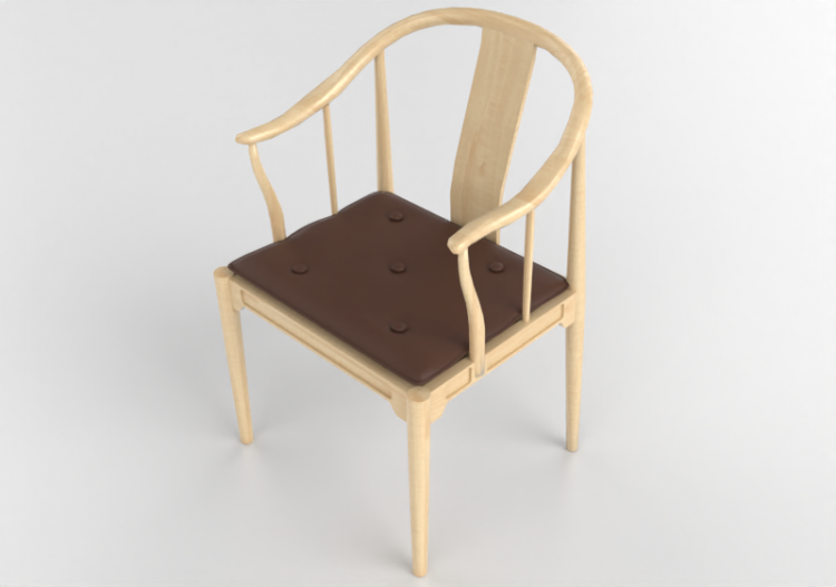 Sillas 3D - Silla de madera - Fritz Hansen - China Chair -...