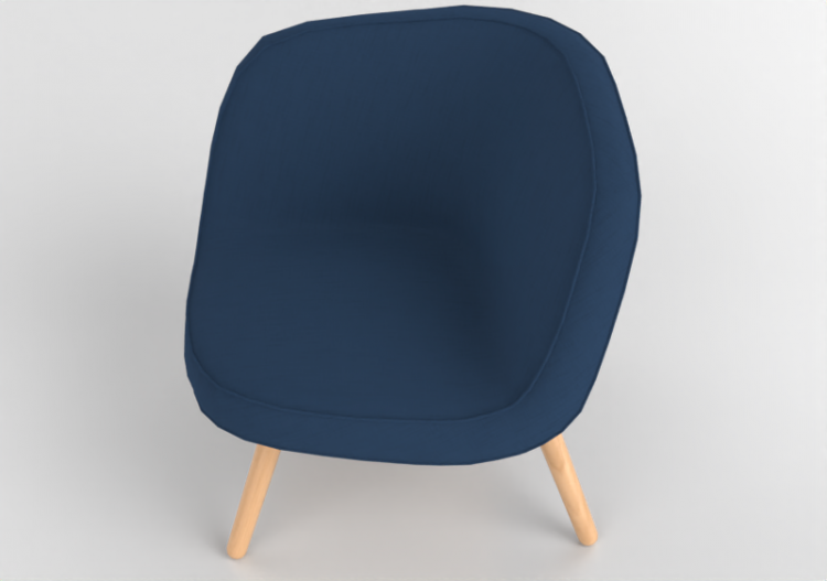 3D Sessel - Sessel mit Sitz-Teil aus Stoff - Fritz Hansen -...
