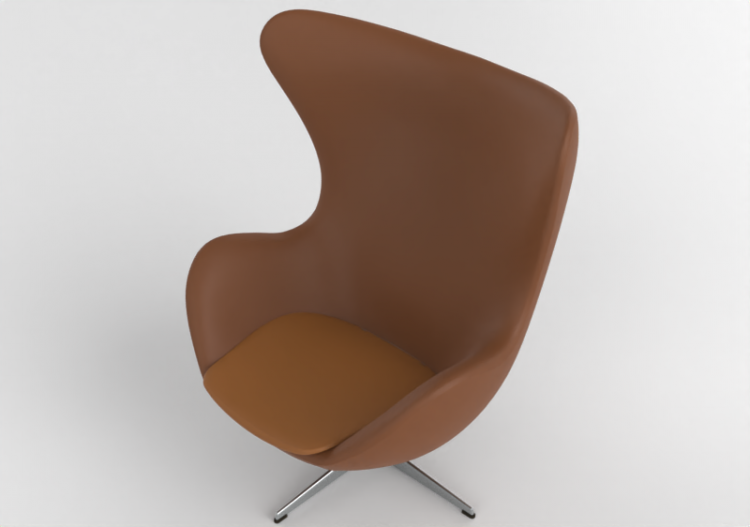 Poltronas 3D - Sillón giratorio de cuero - Fritz Hansen -...