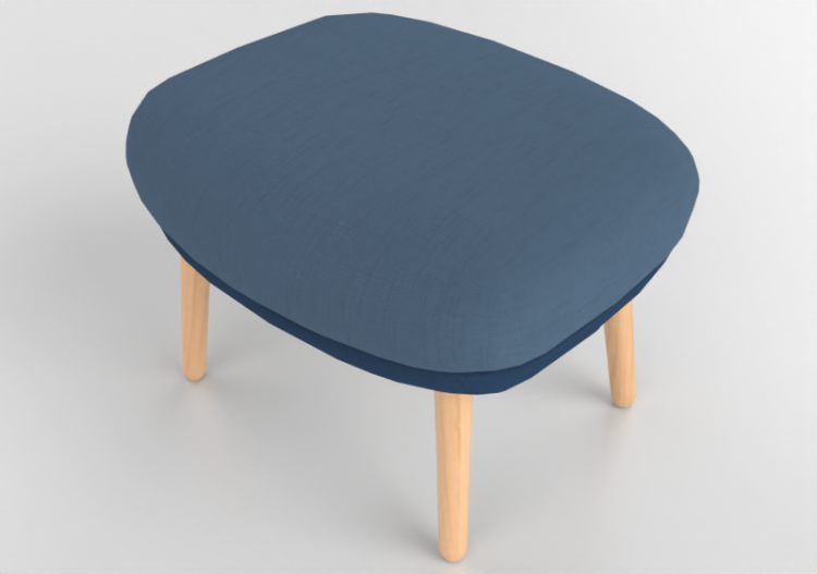 Poltronas 3D - Taburete de tela - Fritz Hansen - Fri - JH12...