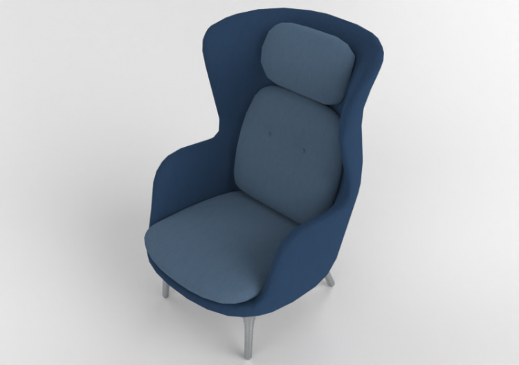 Poltronas 3D - Sillón con asiento de tela - Fritz Hansen -...