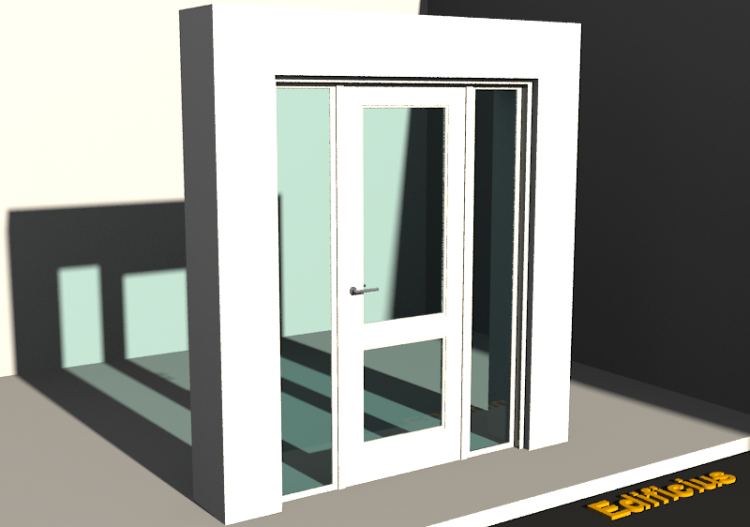 Esquadria 3D - Almofadada P[R] 1FB[2V]+2BANDLAT - ACCA...
