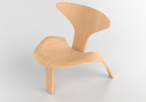 Poltronas 3D - Sillón de madera - Fritz Hansen - PK0 A